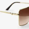 Joss Pale Gold Square Sunglasses