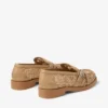 Kalia Loafer Natural Flower Woven Raffia and Calf Leather Loafers