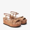 Kata 60 Toffee Velvet Suede Sandal Wedges