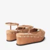 Kata 60 Toffee Velvet Suede Sandal Wedges