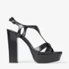 Kesia 120 Black Leather Sandals