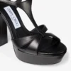 Kesia 120 Black Leather Sandals