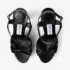 Kesia 120 Black Leather Sandals