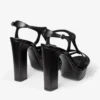 Kesia 120 Black Leather Sandals