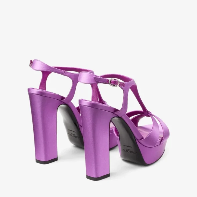 Kesia 120 Violet Orchid Satin Sandals