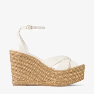Korra 100 Latte Nappa Leather Wedges