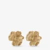 Lace Corsage Studs Gold Finish Metal Corsage Earrings
