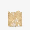 Lace Cut-Out Cuff Gold Metal Lace Cuff Bracelet