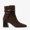 Lawton Ankle Boot 65 Chocolate Suede and Calf Leather Ankle Boots