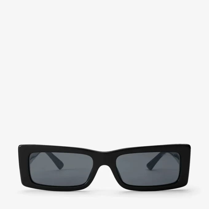 Lennon Black Rectangular Sunglasses