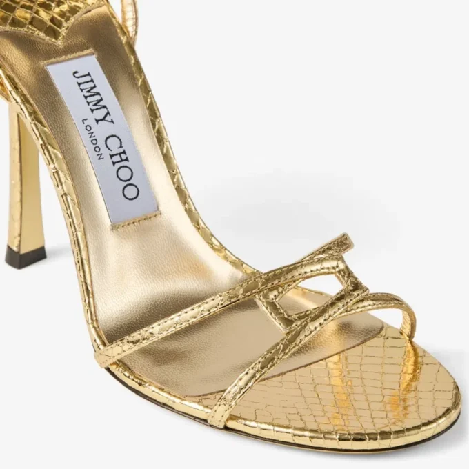 Leo 100 Gold Candy Wrap Leather Sandal