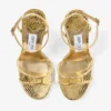 Leo 100 Gold Candy Wrap Leather Sandal