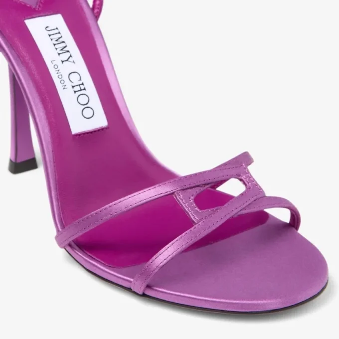Leo 100 Violet Orchid Satin Sandals