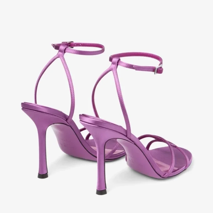Leo 100 Violet Orchid Satin Sandals