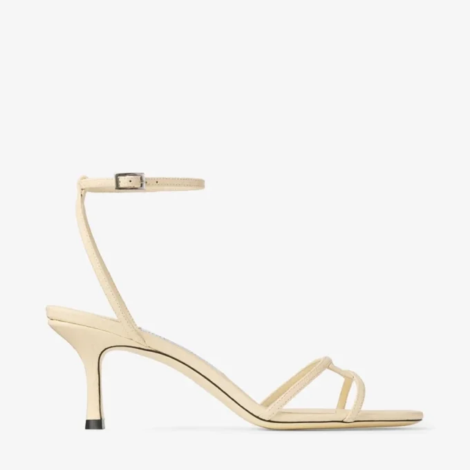 Leo 65 Buttermilk Elaphe Printed Leather Sandal