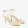 Leo 65 Buttermilk Elaphe Printed Leather Sandal