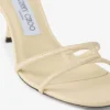 Leo 65 Buttermilk Elaphe Printed Leather Sandal