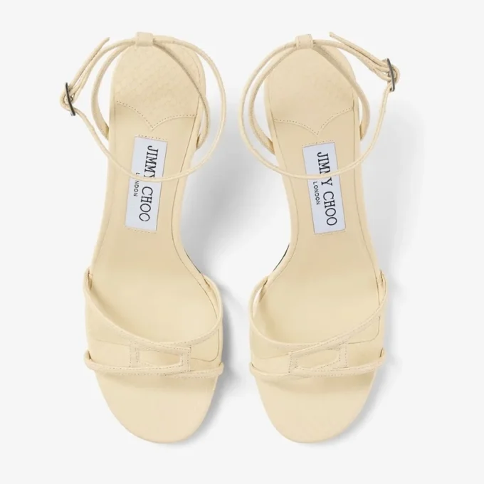 Leo 65 Buttermilk Elaphe Printed Leather Sandal