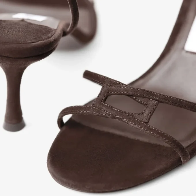 Leo 65 Chocolate Suede Sandal