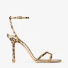 Leo Leopard-Print Grosgrain Sandal
