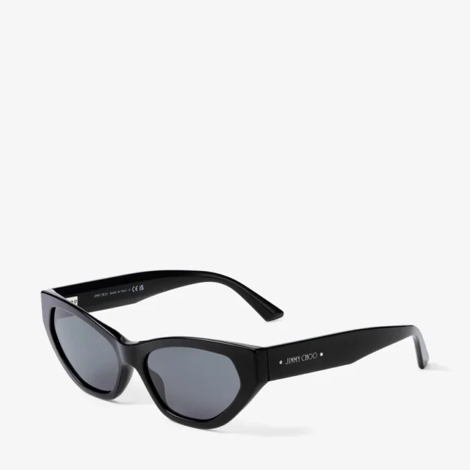 Leyla Black Cat Eye Sunglasses