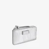 Lise Zipped Silver Vinatge Metallic Leather Wallet