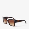 Lorea Brown Havana Butterfly Frame Sunglasses