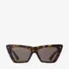 Lou Havana and Dark Brown Acetate Cat-Eye Sunglasses