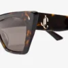 Lou Havana and Dark Brown Acetate Cat-Eye Sunglasses