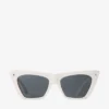 Lou Milk and Grey Acetate Cat-Eye Sunglasses