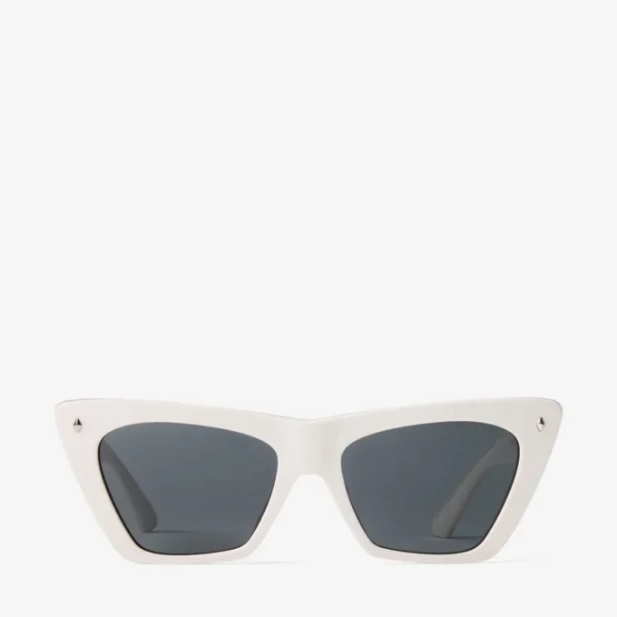 Lou Milk and Grey Acetate Cat-Eye Sunglasses