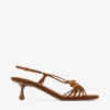 Lova 50 Tan Mix Suede Sandals with Beads
