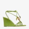 Lova Wedge 85 Clover Mix Suede Wedges with Beads