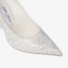 Love 100 Ivory Satin Pumps with Crystal Embellishment