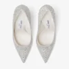 Love 100 Ivory Satin Pumps with Crystal Embellishment
