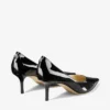 Love 65 Black Patent Leather Pumps with Jc Emblem