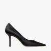 Love 85 Black Satin Pumps