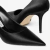 Love 85 Black Satin Pumps
