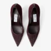 Love 85 Deep Merlot Mesh Pumps with Galaxy Crystal