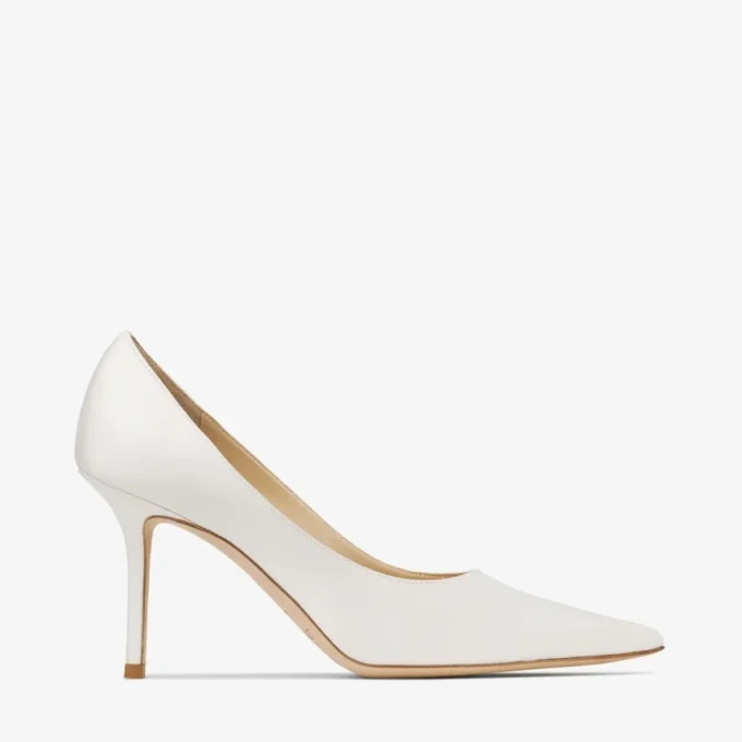 Love 85 Ivory Satin Pumps