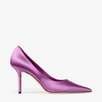 Love 85 Violet Orchid Satin Pumps