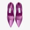 Love 85 Violet Orchid Satin Pumps