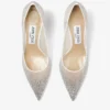 Love 85 White Mesh Pointed-Toe Pumps with DéGradé Crystals