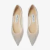 Love Flat White Degrade Crystal Mesh Flats