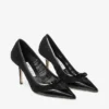 Love Mesh 85 Black Spazzolato and Ruched Mesh Pumps