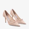 Love Mesh 85 Macaron Satin with Ruched Tulle Pumps