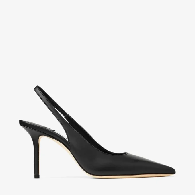 Love  Sling Back 85 Black Calf Leather Slingbacks