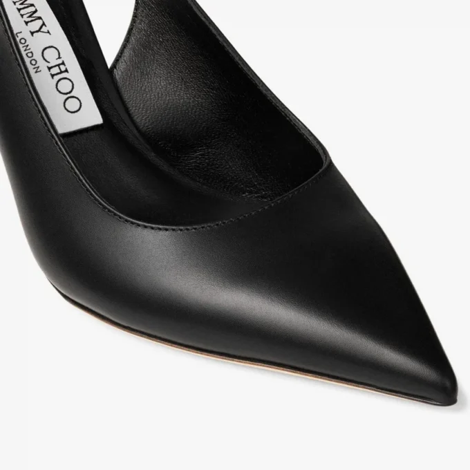 Love  Sling Back 85 Black Calf Leather Slingbacks