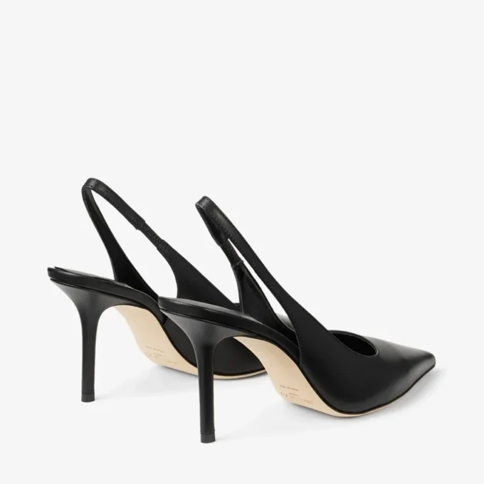 Love  Sling Back 85 Black Calf Leather Slingbacks