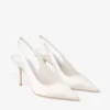 Love Sling Back 85 Ivory Satin Slingbacks